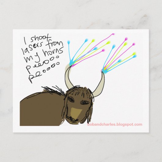 Kosmischer Yak #3 Postkarte (Vorderseite)