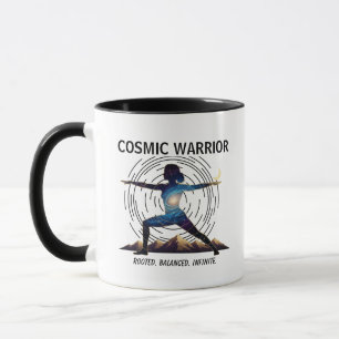 Kosmischer Yoga-Krieger   Galaxie-Körper-Pose Tasse