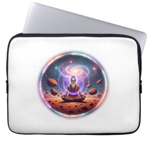 Kosmischer Yogi auf Mars-Meditationskunst Laptopschutzhülle