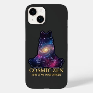 Kosmischer Zen-Wolf – meditierendes Galaxie-Spirit Case-Mate iPhone 14 Hülle