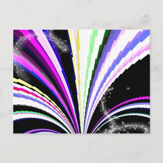KOSMISCHER ZUG POSTKARTE (Vorderseite)