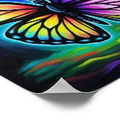 KosmischerRegenbogenSchmetterling Poster (Ecke)