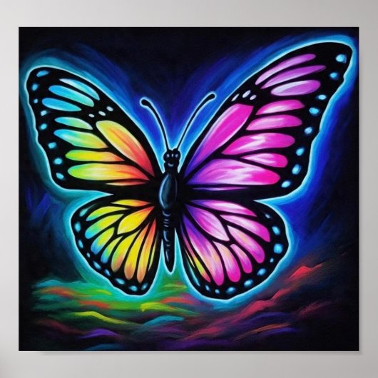 KosmischerRegenbogenSchmetterling Poster (Vorne)