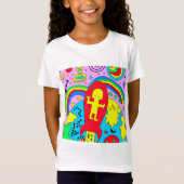 Kosmisches Abenteuer: Rainbow Rocket Launch T-Shirt (Vorderseite)