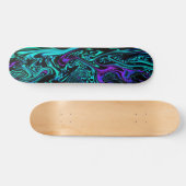 Kosmisches abstraktes Digital-Fraktal Skateboard (Horizontal)