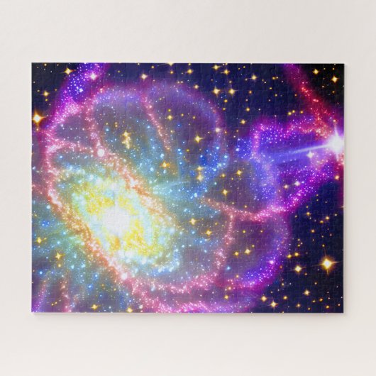 Kosmisches Atemberaubendes Lila Chaotisches Ereign Puzzle (Horizontal)