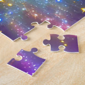 Kosmisches Atemberaubendes Lila Chaotisches Ereign Puzzle (Seite)