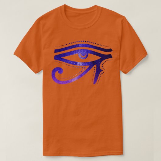 Kosmisches Auge ägyptischer Hieroglyph T-Shirt (Design vorne)