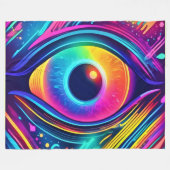 Kosmisches Auge der Träume Fleecedecke (Vorderseite (Horizontal))