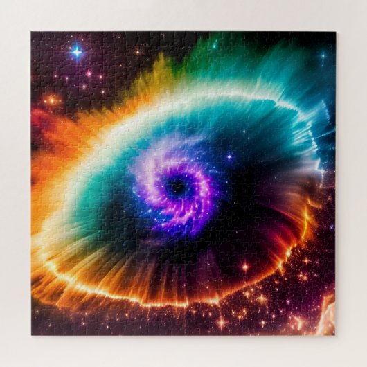 Kosmisches Auge im Himmelsnebel im Weltraum Puzzle (Horizontal)