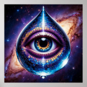 Kosmisches Auge innerhalb der Teardrop Gestalt Gal Poster (Vorne)