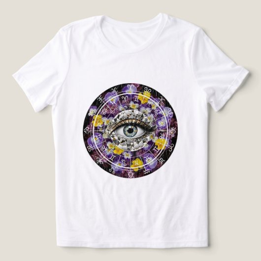 Kosmisches Auge Mandala T - Shirt 👁️ ✨ (Design Vorderseite)