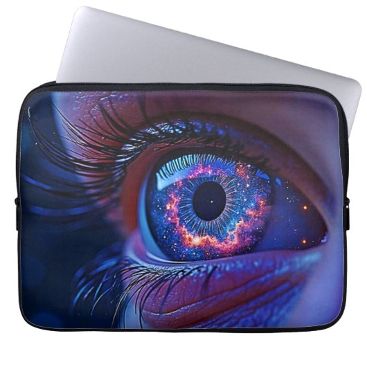 Kosmisches Augenlicht Laptopschutzhülle (Vorderseite)