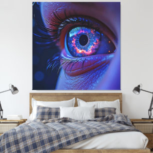 Kosmisches Augenlicht Leinwanddruck