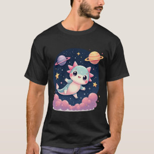 Kosmisches Axolotl-Weltraumabenteuer - Kawaii-Gala T-Shirt