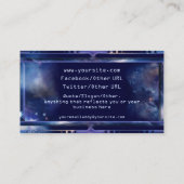 Kosmisches blaues Yin Yang Visitenkarte (Rückseite)