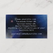 Kosmisches blaues Yin Yang Visitenkarte (Rückseite)