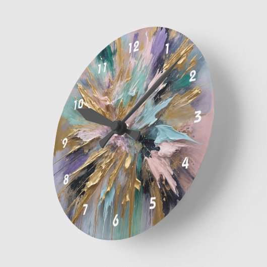 kosmisches Blut Runde Wanduhr (Winkel)