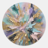 kosmisches Blut Runder Aufkleber (Vorderseite)