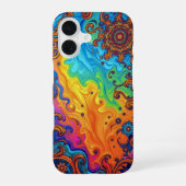 Kosmisches Blut: Surrealer Energiefluss iPhone 16 Hülle (Rückseite)