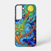 Kosmisches Blut: Surrealer Energiefluss Samsung Galaxy Hülle (Rückseite)