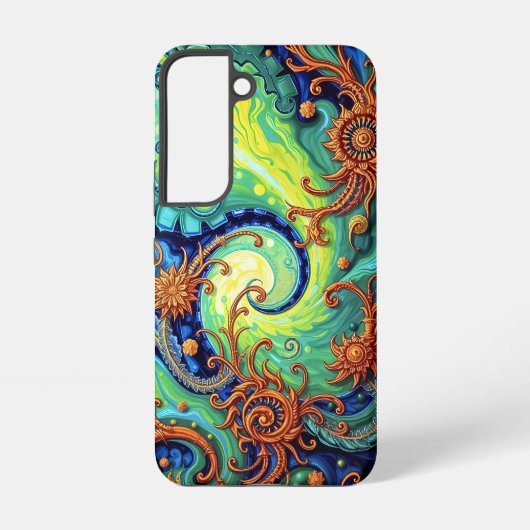 Kosmisches Blut: Surrealer Energiefluss Samsung Galaxy Hülle (Rückseite)