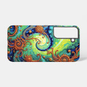 Kosmisches Blut: Surrealer Energiefluss Samsung Galaxy Hülle (Rückseite (Horizontal))