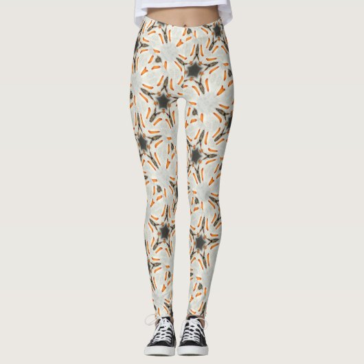 kosmisches, braunes Sternmuster Leggings (Vorderseite)