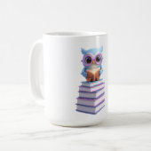 Kosmisches Buch-Uhu Kaffeetasse (Vorderseite Links)