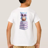 Kosmisches Buch-Uhu T-Shirt (Rückseite)