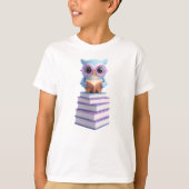 Kosmisches Buch-Uhu T-Shirt (Vorderseite)