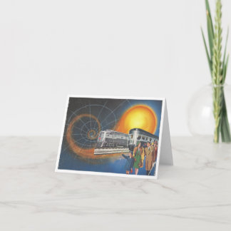 Kosmisches choo choo karte