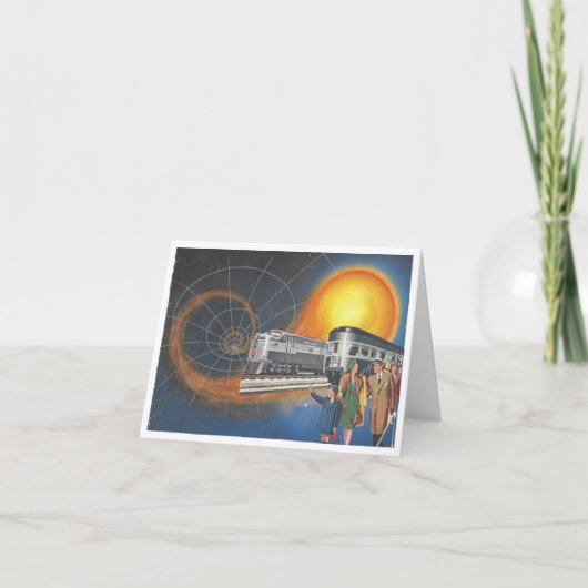 Kosmisches choo choo karte (Vorderseite)