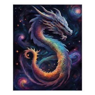 kosmisches Drachenposter Poster