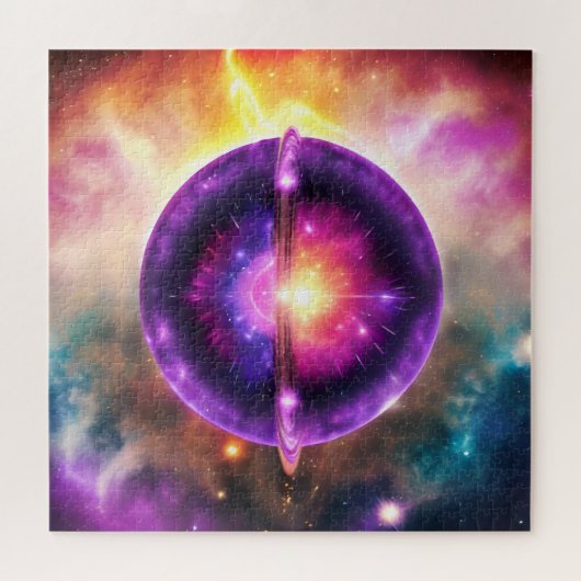kosmisches, dynamisches, farbenprächtiges mystisch puzzle (Horizontal)