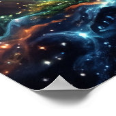 Kosmisches Eichhörnchen Sammelt Sternensaat Poster (Ecke)