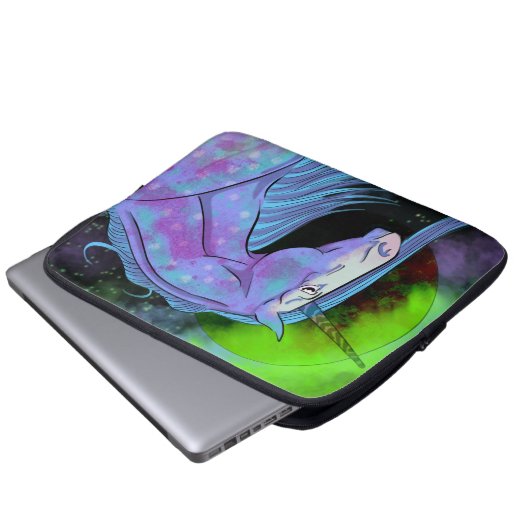 Kosmisches Einhorn 6 Laptopschutzhülle (Vorne Knopf)