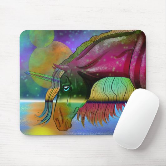 Kosmisches Einhorn 8 Mousepad (Mit Mouse)