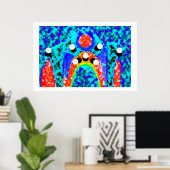 Kosmisches Ereignis im Weltraum Poster (Heimbüro)