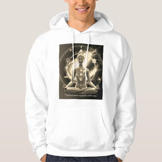 Kosmisches Erwachen | Spirituelle Universe Hoodie (Vorderseite)
