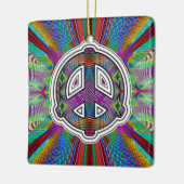 Kosmisches Friedenszeichen Keramikornament (Links)
