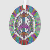 Kosmisches Friedenszeichen Ornament (Vorderseite)