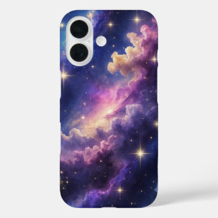 Kosmisches Galaxiedesign iPhone 16 Hülle