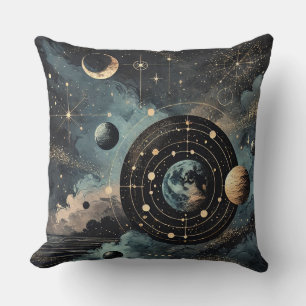 Kosmisches Galaxy Kissen - Celestial Elegante für