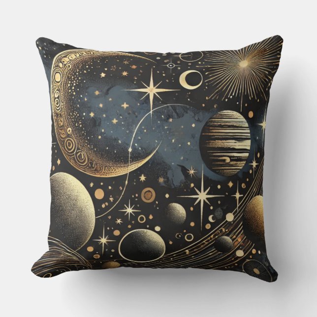 Kosmisches Galaxy Kissen - Celestial Elegante für  (Vorderseite)