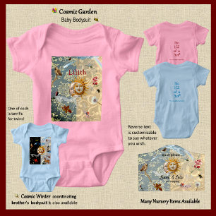 Kosmisches Garten-Babyshorts Baby Strampler