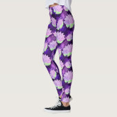 Kosmisches Glam Lila Lotus Blume Galaxie Print Yog Leggings (Links)