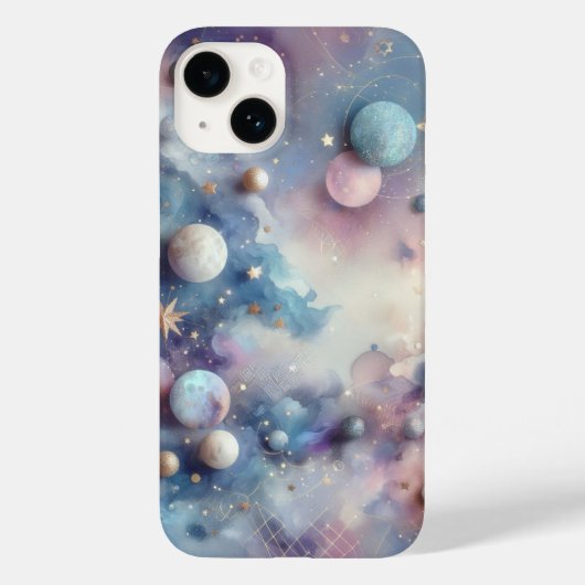 Kosmisches Glühen: Holografisches Starry Phone Cas Case-Mate iPhone Hülle (Rückseite)