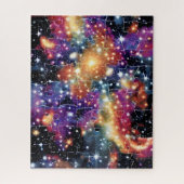 Kosmisches Gold und lila kniffliges phantastisches Puzzle (Vertikal)