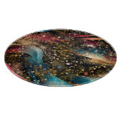Kosmisches Goldstaub-All-Over-Print-Schürze Schneidebrett (Ecke)